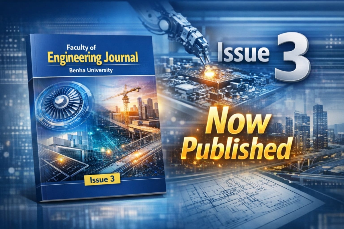 Publication of the third issue of the Faculty of Engineering Journal &ndash; Benha University.